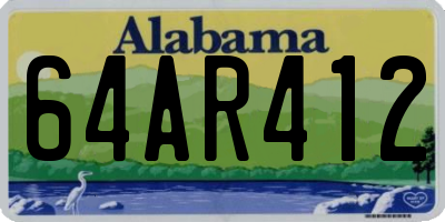 AL license plate 64AR412