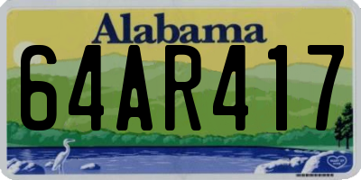 AL license plate 64AR417