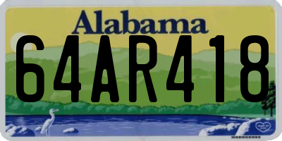 AL license plate 64AR418