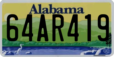 AL license plate 64AR419