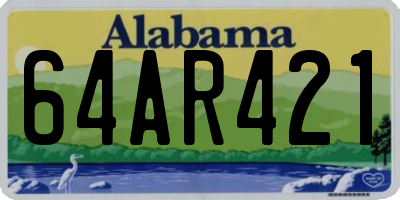 AL license plate 64AR421