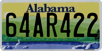 AL license plate 64AR422