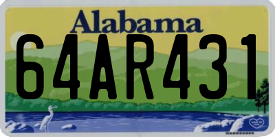 AL license plate 64AR431