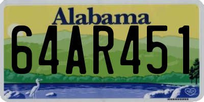 AL license plate 64AR451