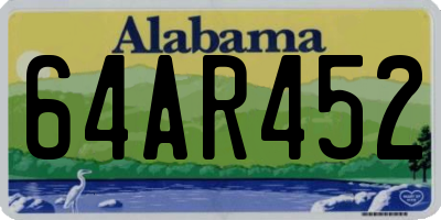 AL license plate 64AR452