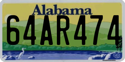 AL license plate 64AR474