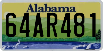 AL license plate 64AR481