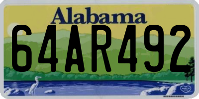AL license plate 64AR492