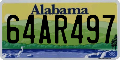AL license plate 64AR497