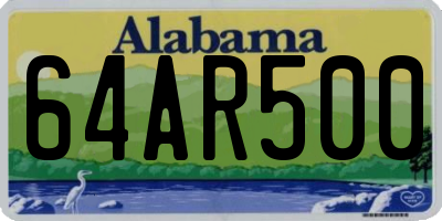 AL license plate 64AR500