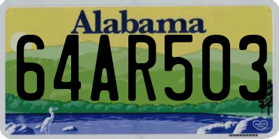AL license plate 64AR503