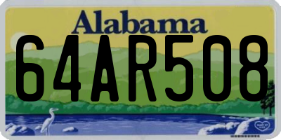 AL license plate 64AR508