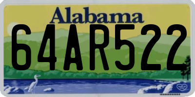AL license plate 64AR522
