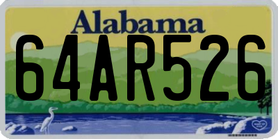 AL license plate 64AR526