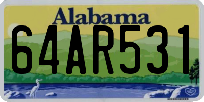 AL license plate 64AR531