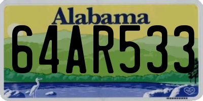AL license plate 64AR533