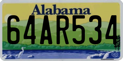 AL license plate 64AR534
