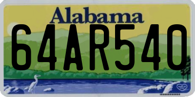 AL license plate 64AR540