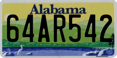 AL license plate 64AR542