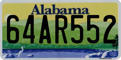 AL license plate 64AR552