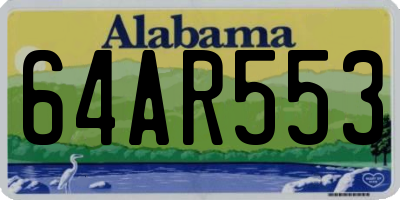 AL license plate 64AR553