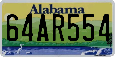 AL license plate 64AR554