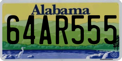 AL license plate 64AR555