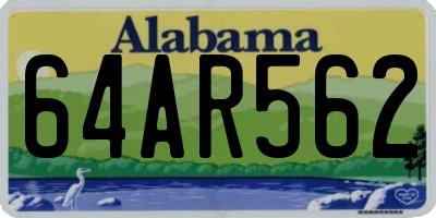 AL license plate 64AR562
