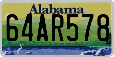 AL license plate 64AR578