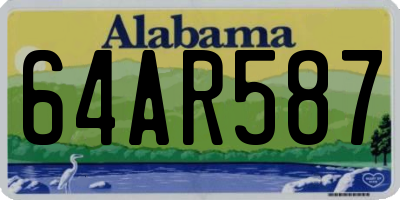 AL license plate 64AR587