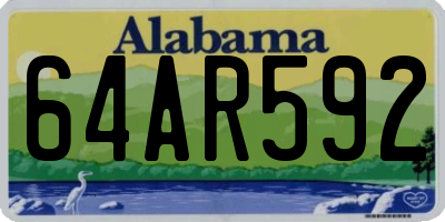 AL license plate 64AR592