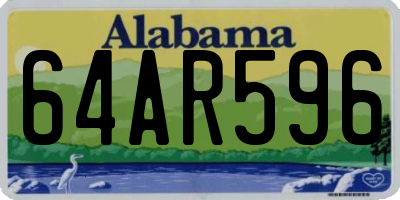 AL license plate 64AR596