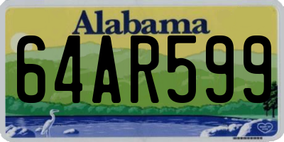 AL license plate 64AR599