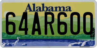AL license plate 64AR600