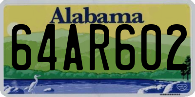 AL license plate 64AR602