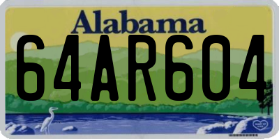 AL license plate 64AR604