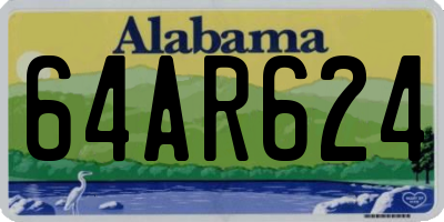 AL license plate 64AR624