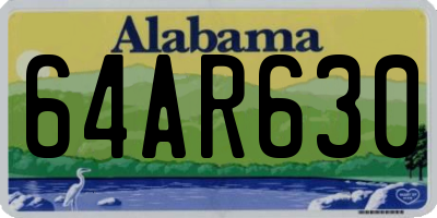 AL license plate 64AR630