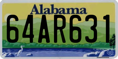 AL license plate 64AR631