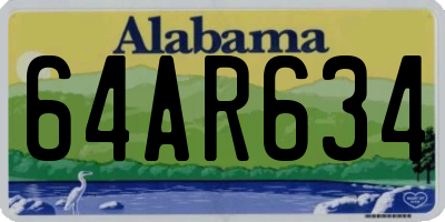 AL license plate 64AR634