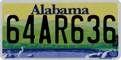 AL license plate 64AR636