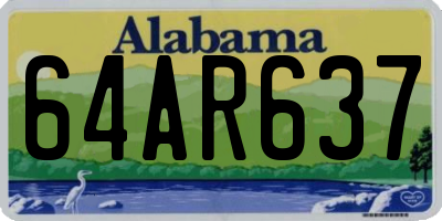 AL license plate 64AR637