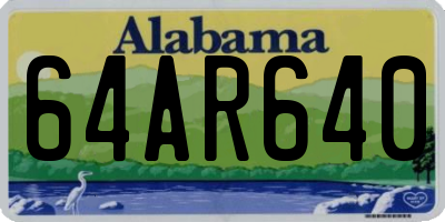AL license plate 64AR640