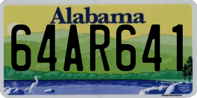 AL license plate 64AR641