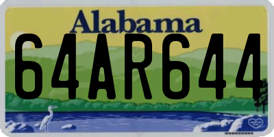 AL license plate 64AR644