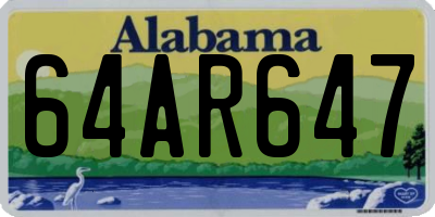 AL license plate 64AR647