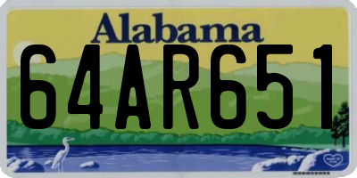 AL license plate 64AR651