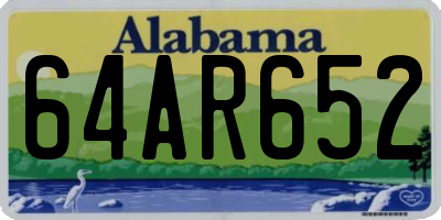AL license plate 64AR652