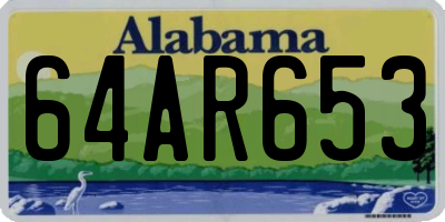 AL license plate 64AR653