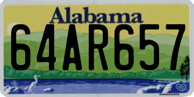AL license plate 64AR657